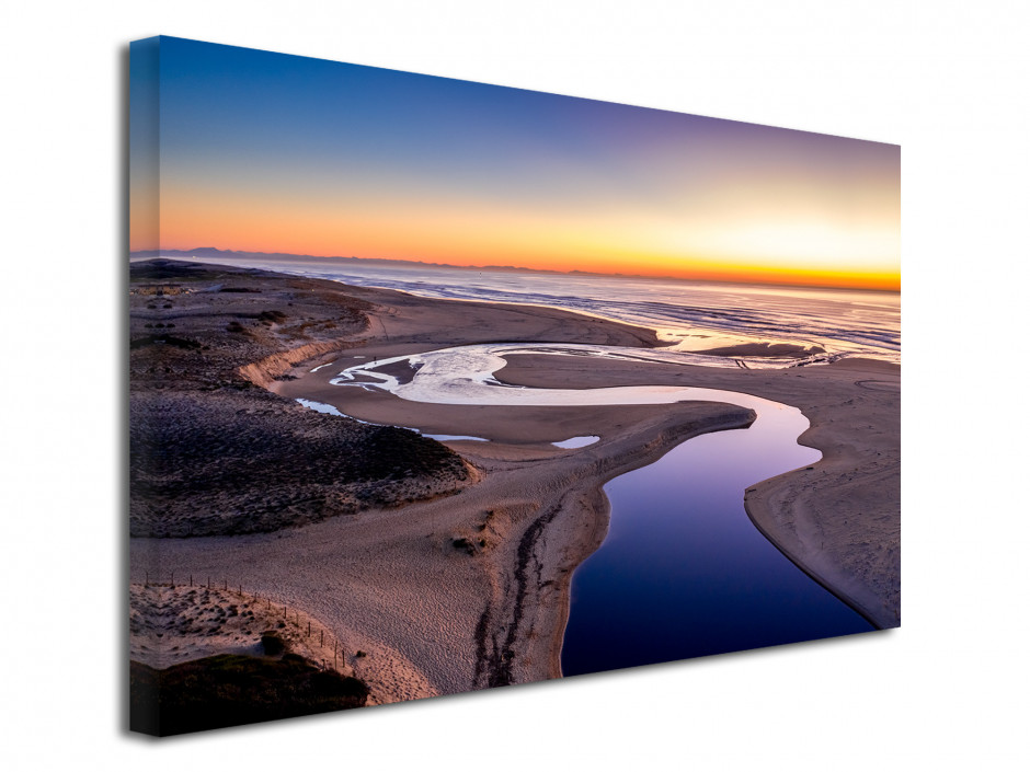 Tableau photo paysage coucher de soleil Courant d'Huchet