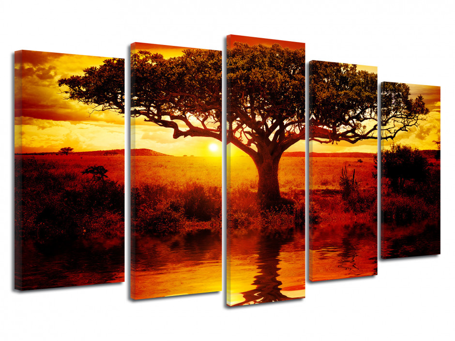 Tableau cadre photo l'arbre de vie de la savane