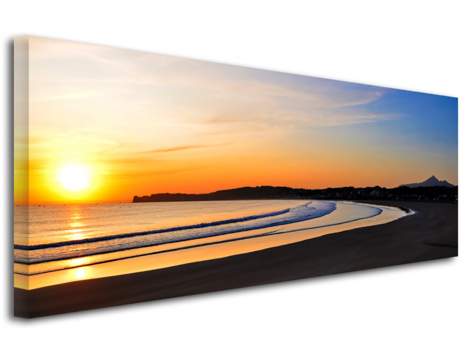 Tableau panoramique toile PLAGE HENDAYE