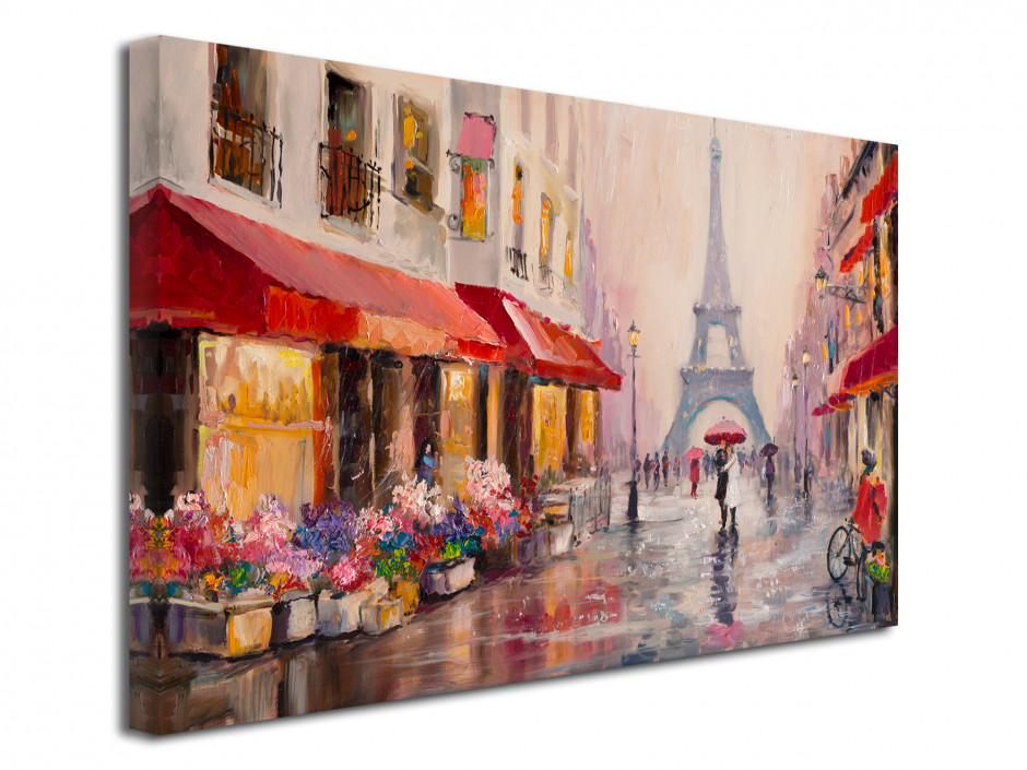 Tableau peinture sur toile Rue de Paris