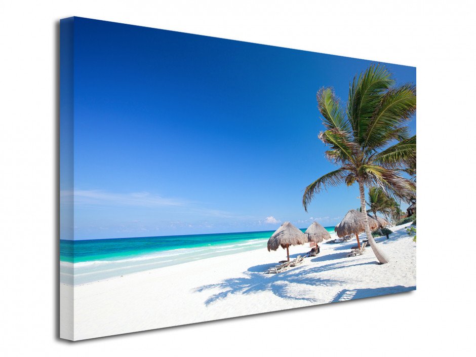 Tableau toile paysage PLAGE DES CARAIBES