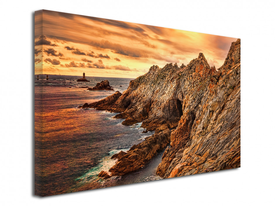 Tableau toile deco FALAISES DE BRETAGNE