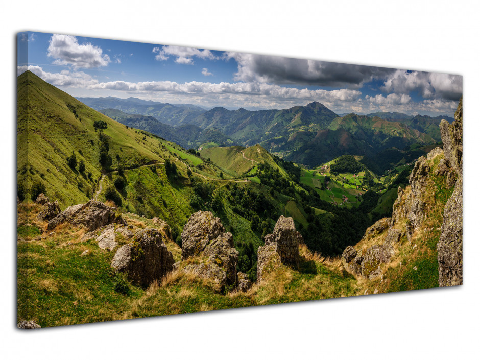 Tableau toile panorama Vallée de Baïgorry