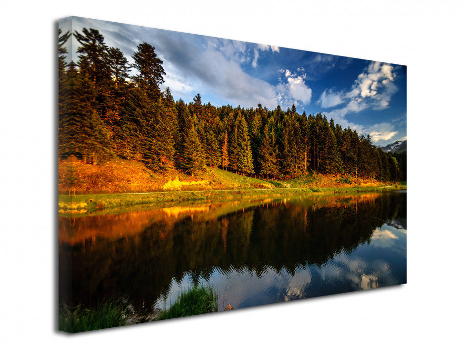 Tableau toile photo REFLET SUR LE LAC DE PAYOLLE