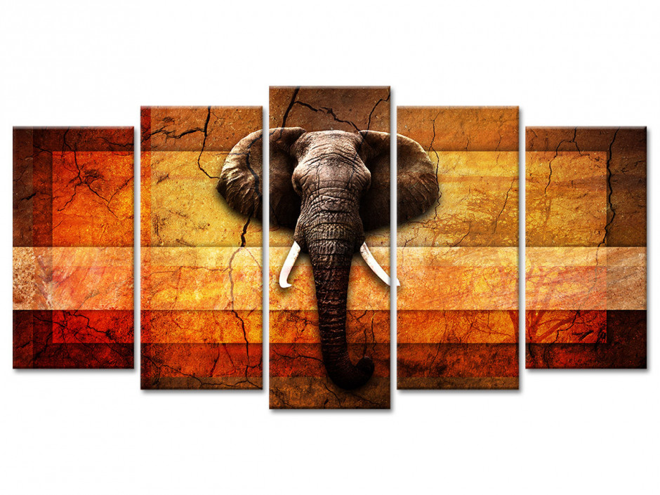 Tableau decoration africaine Eléphant
