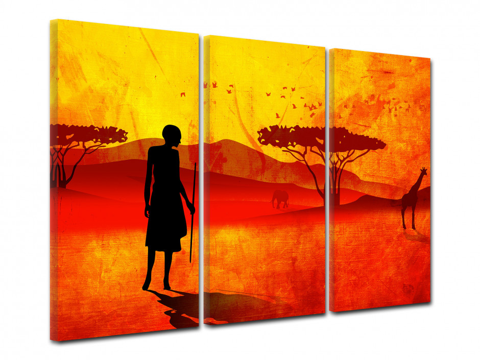 Tableau toile deco paysage Africain