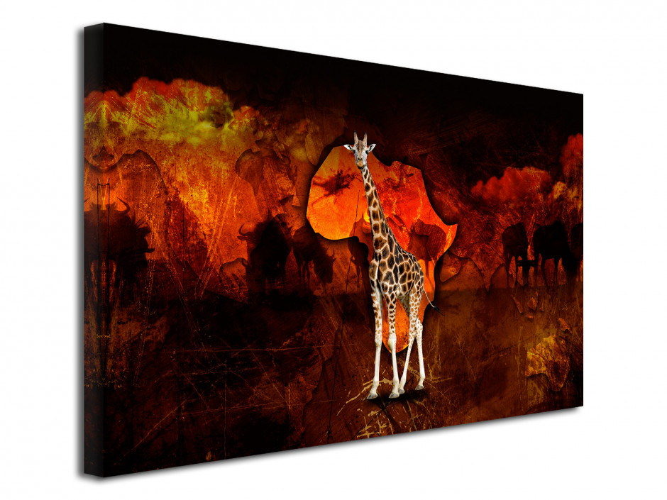 Tableau deco toile La Girafe