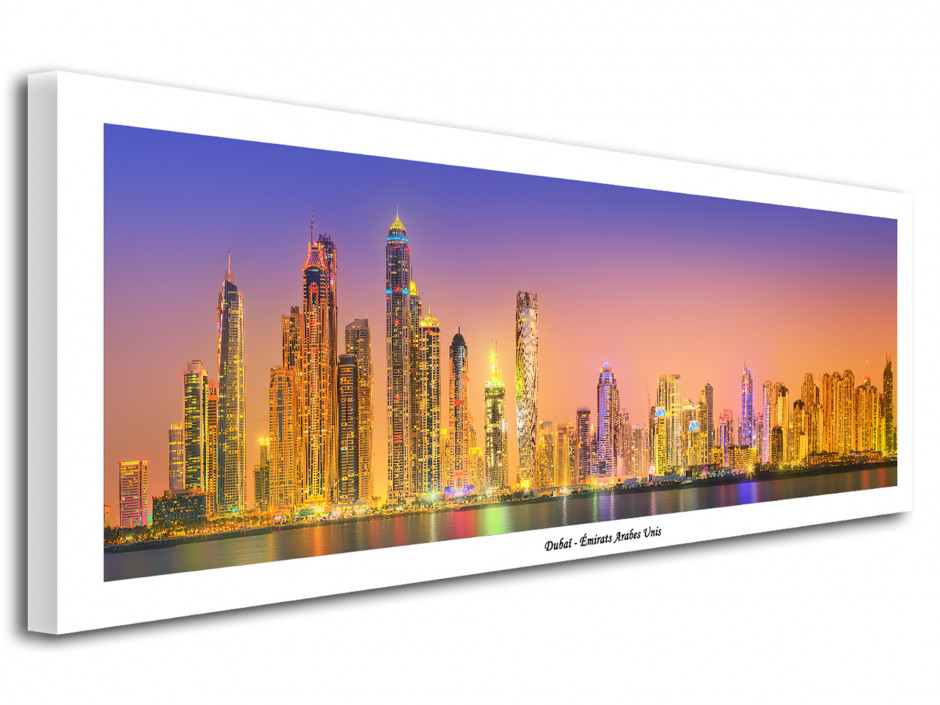 Tableau deco photo panoramique DUBAI SUNSET