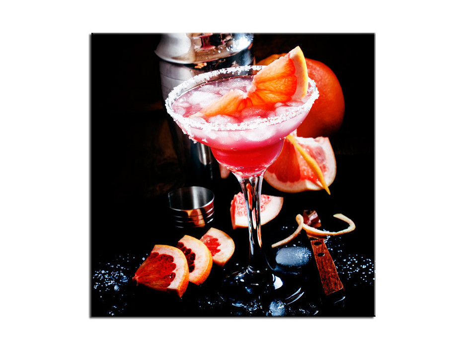 Tableau aluminium déco COCKTAIL DE PAMPLEMOUSSE