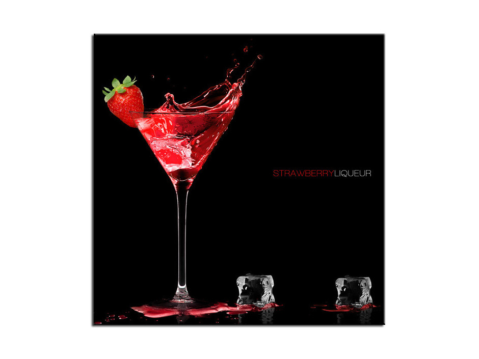 Tableau Aluminium deco Liqueur de Fraise