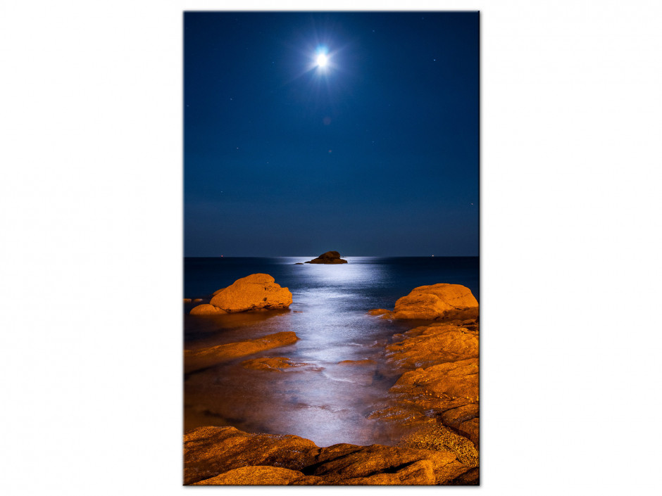 Tableau Aluminium photo de paysage au clair de lune