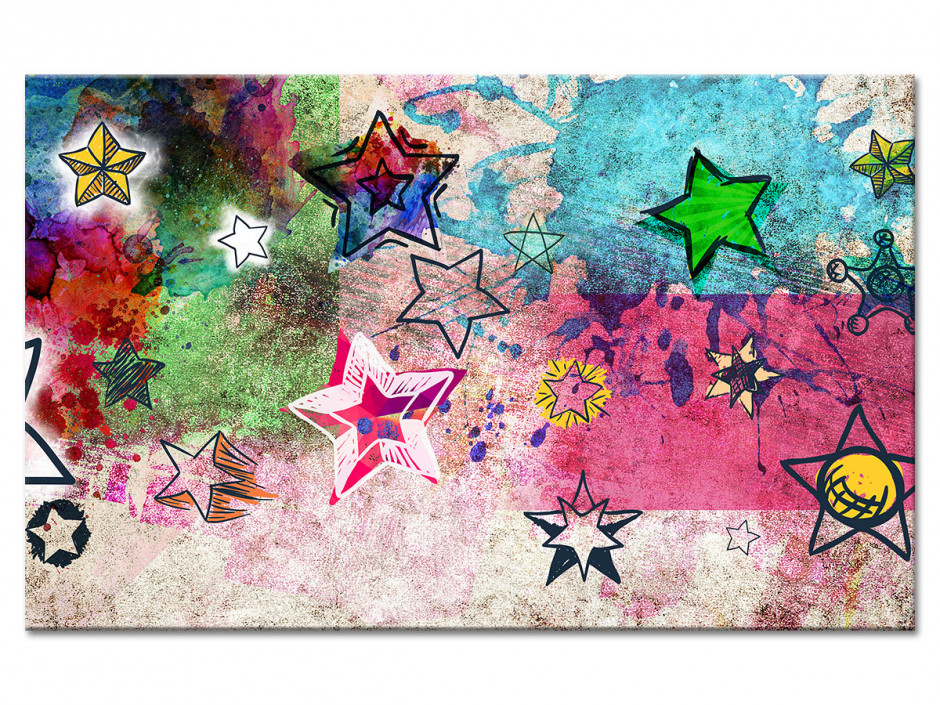 Tableau aluminium déco moderne STARS