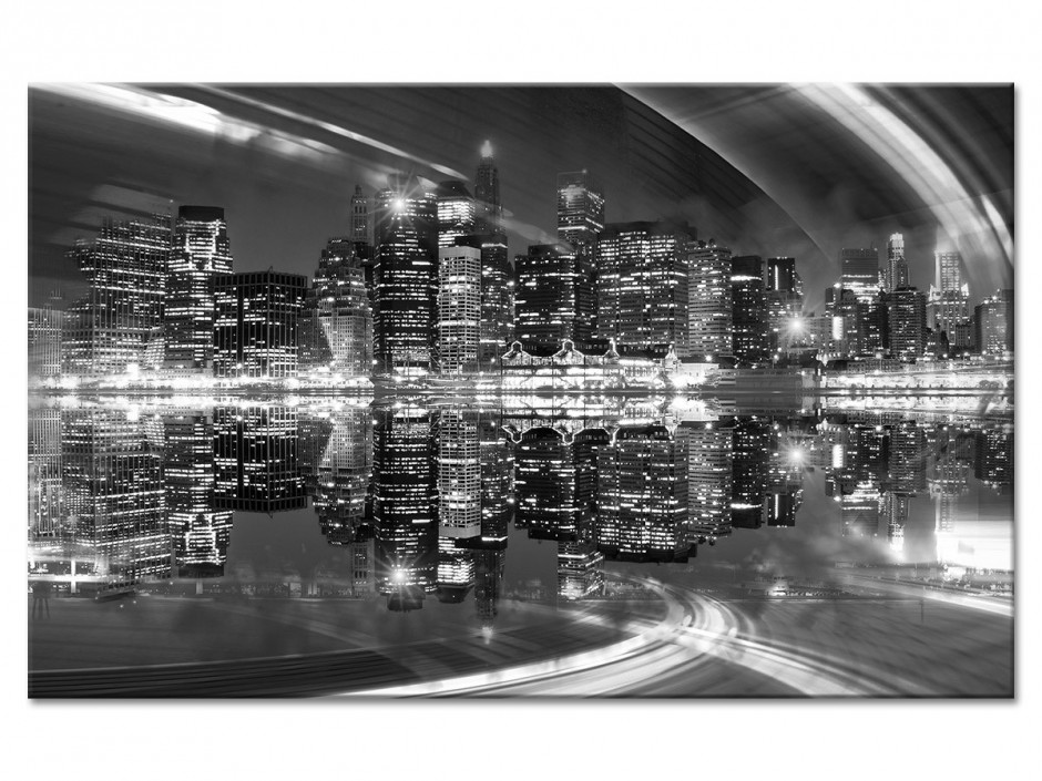 Tableau aluminium NOIR ET BLANC NEW YORK