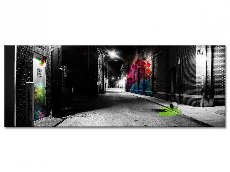 Tableau aluminium panoramique NIGHT AND PAINTING