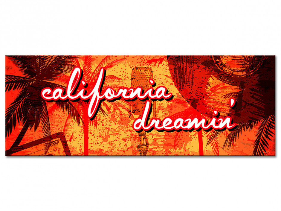 Tableau aluminium vintage RÊVE CALIFORNIEN