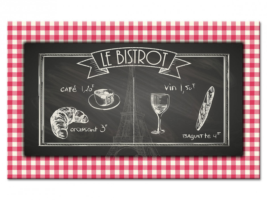 Tableau aluminium vintage LE BISTROT FRANÇAIS