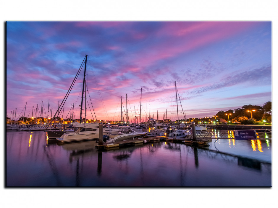 Tableau photographie sur Aluminium Port de Capbreton