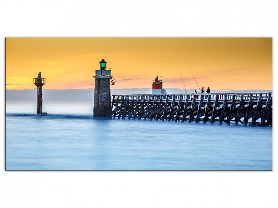 Tableau Aluminium photo COUCHER DE SOLEIL CAPBRETON