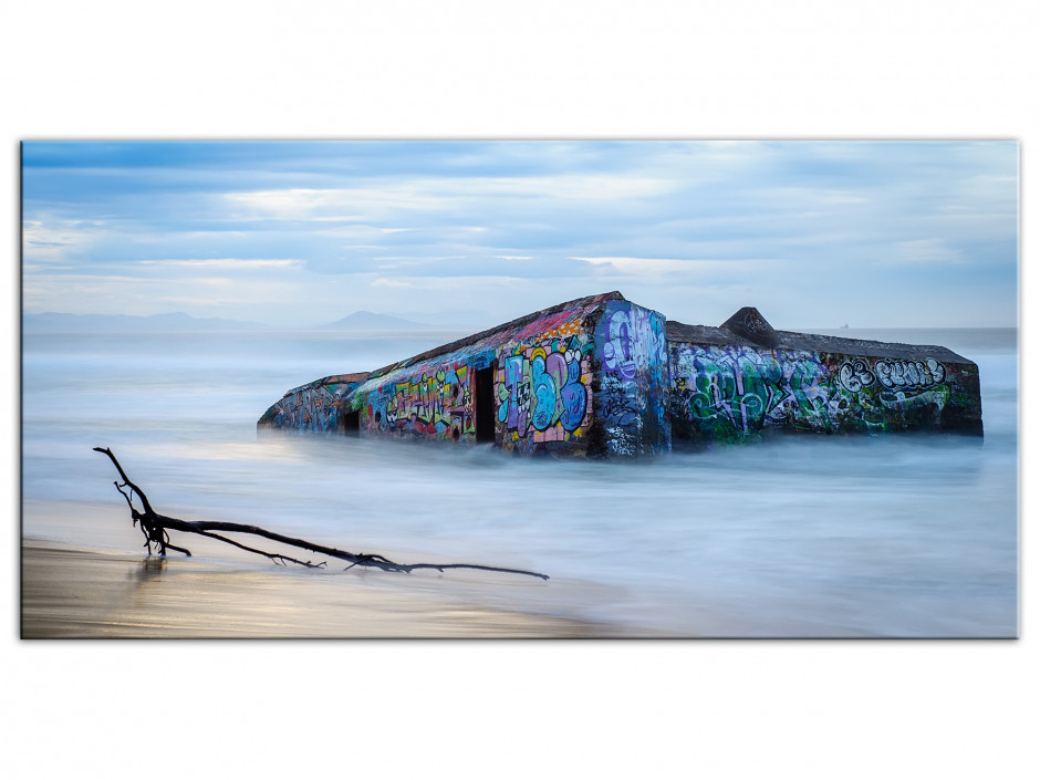 Tableau Aluminium PLAGE BLOCKHAUS CAPBRETON