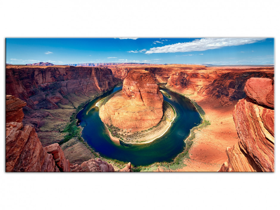 Tableau Aluminium panorama sur Horseshoe Bend