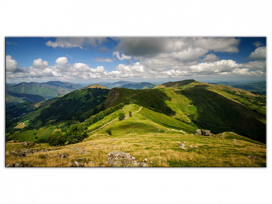 Tableau Aluminium panorama des MONTAGNES BASQUE