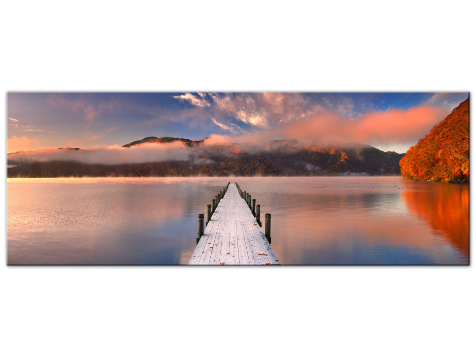 Tableau Aluminium photo panoramique LAC CHUZENJI