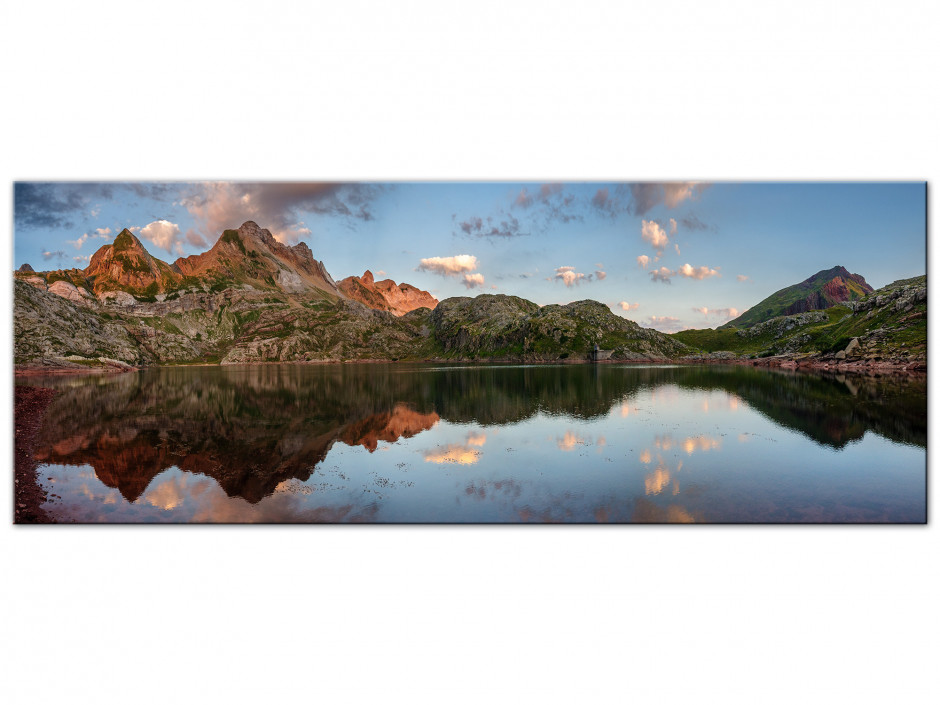 Tableau Aluminium deco PANORAMIQUE LAC D'ESTAENS