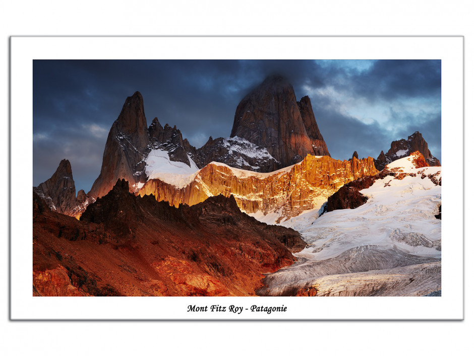 Tableau Aluminium decoratif paysage de Patagonie