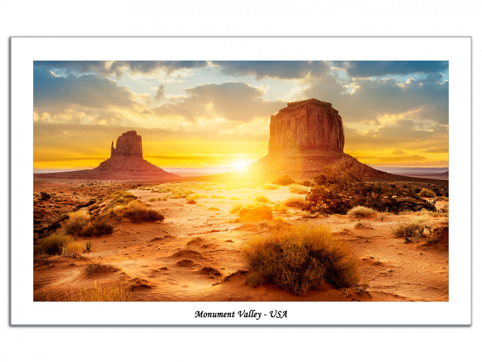 Tableau Aluminium photographie Monument Valley