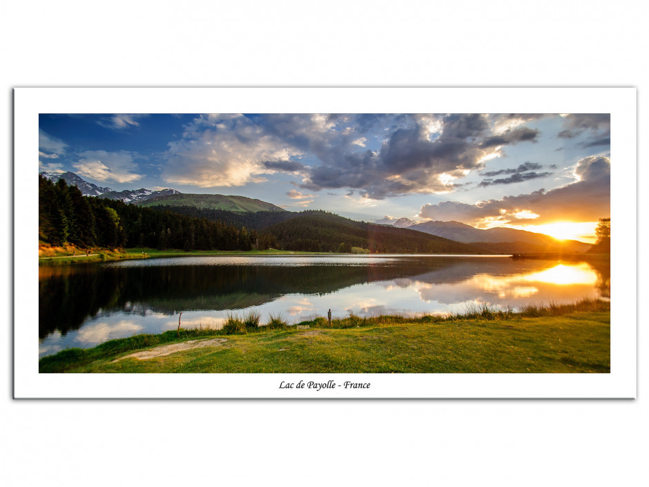 Tableau Aluminium paysage de montagne Lac de Payolle