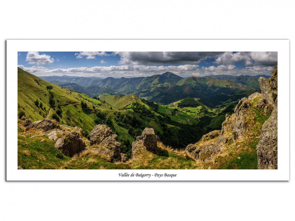 Tableau Aluminium paysages Montagne du Pays basque