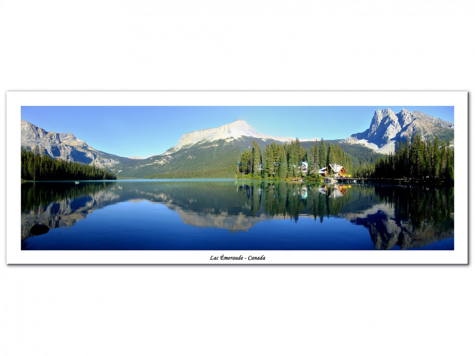 Poster panoramique nature et cascade dans la forêt d'émeraude