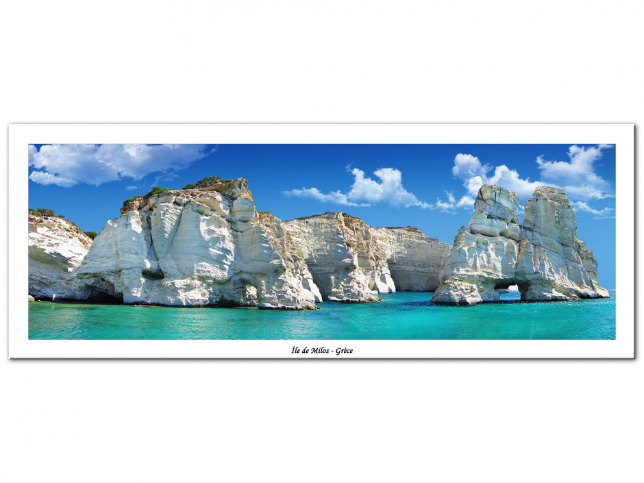 Tableau Aluminium panoramique Île de Milos