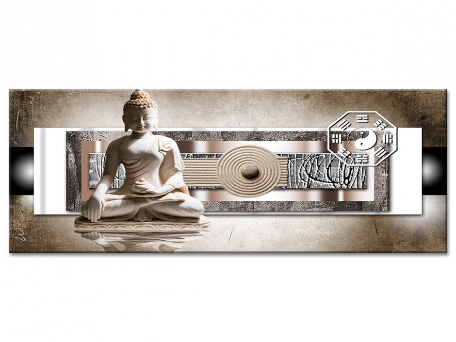 Tableau Aluminium déco murale JARDIN ZEN BOUDDHA