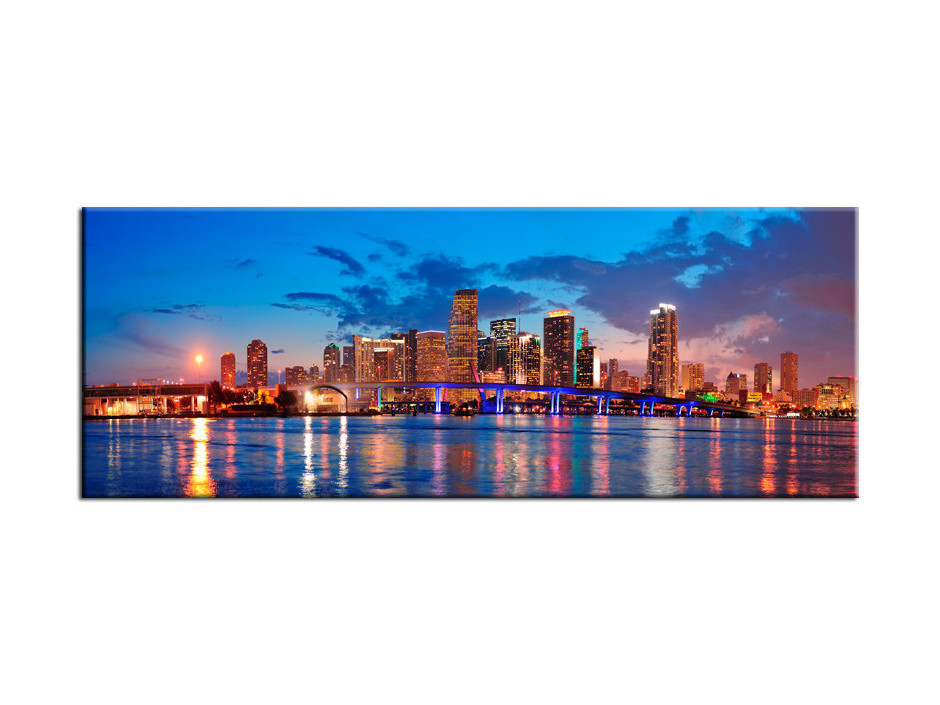 Tableau Aluminium decoratif panoramique sur Miami