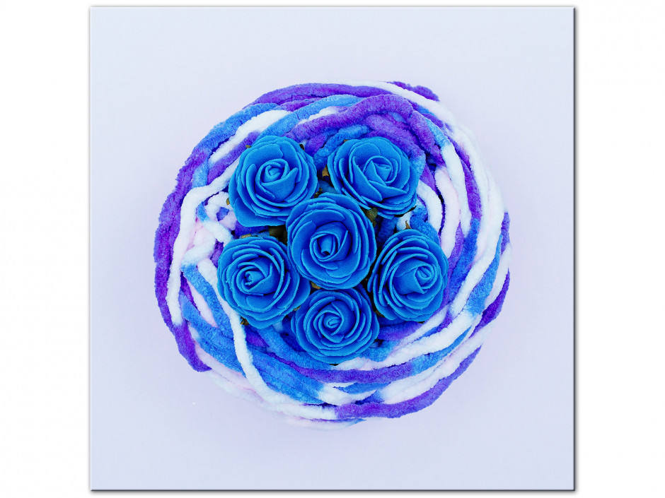 Tableau Aluminium de moderne Les roses bleu