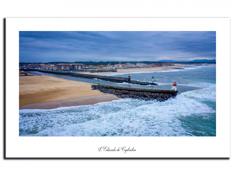 Cadre Aluminium photo L'Estacade de Capbreton vue de l'Océan