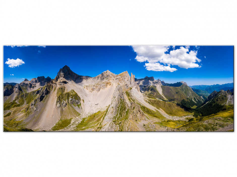 Tableau Aluminium photo panoramique les Aiguilles d'Ansabère