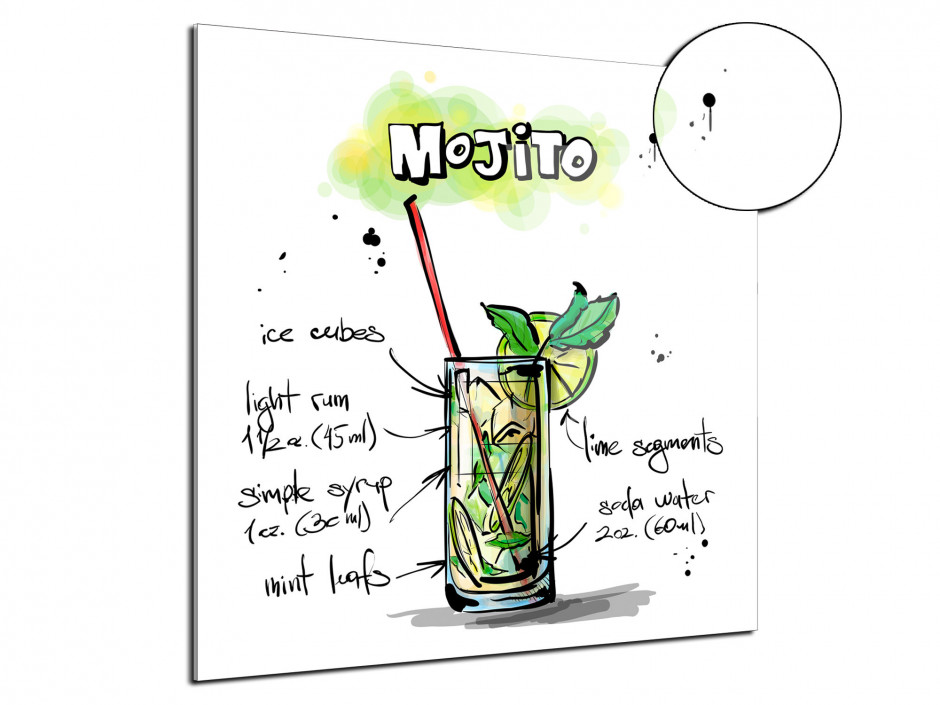 Tableau plexiglas deco Recette Mojito