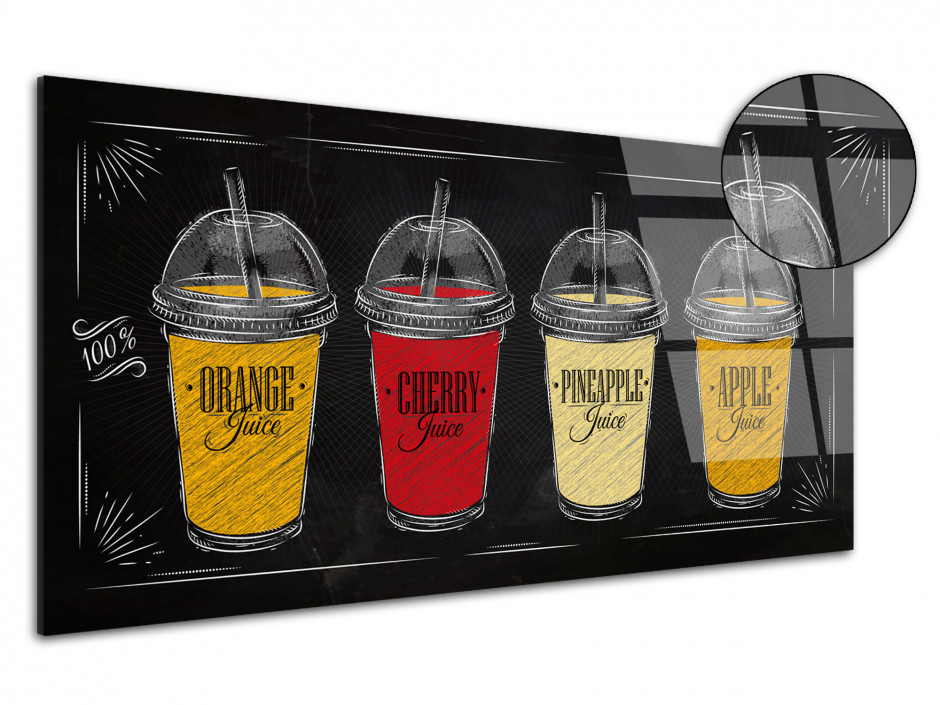 Tableau deco Plexiglas moderne Les Jus de Fruits