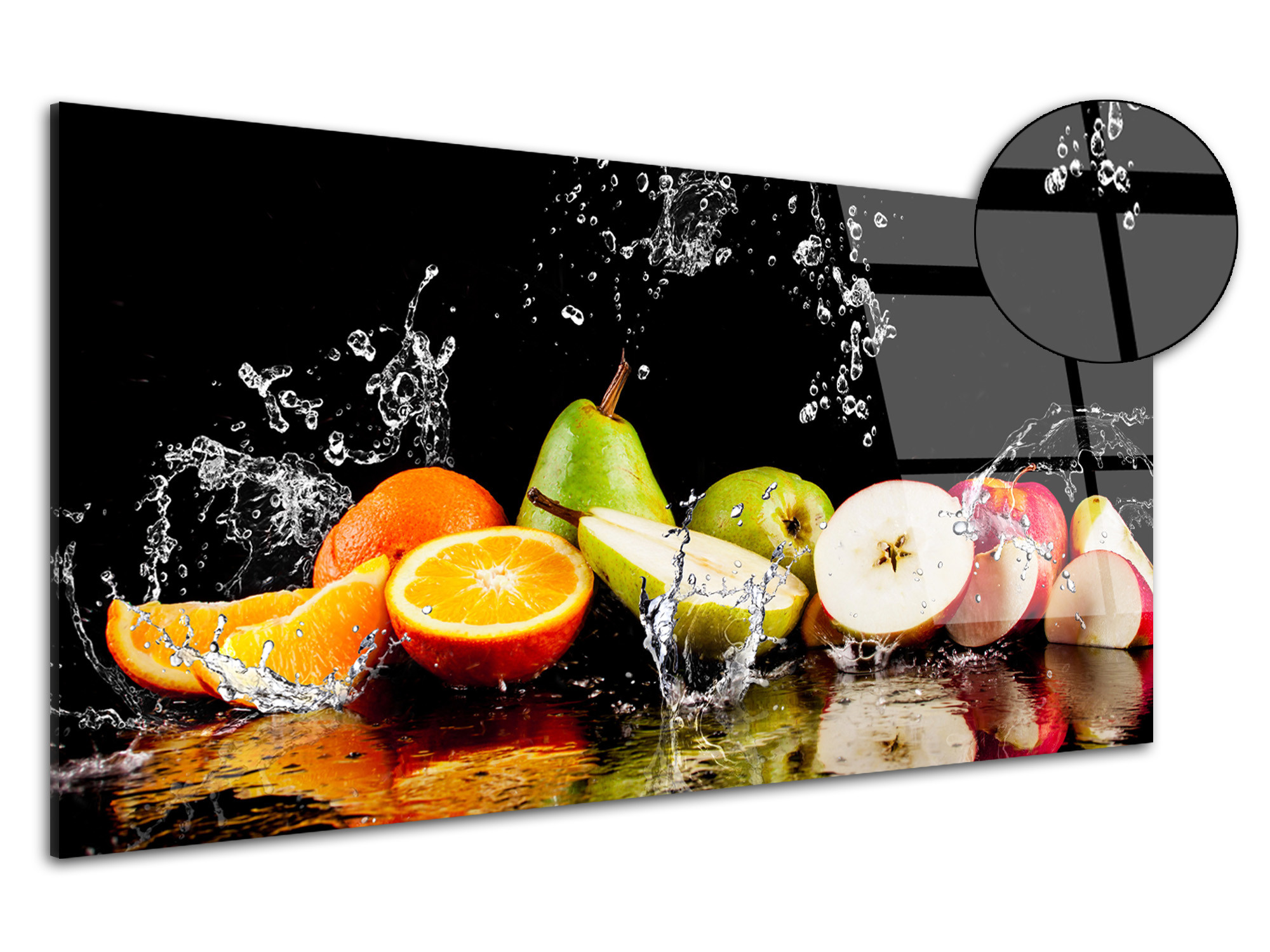 Tableau Moderne plexiglas Tableau déco Plexiglas Cuisine Cocktail de Fruits DECLINA 50x30 cm Cadre plexiglass Impression sur Verre Acrylique Tableau Mural 