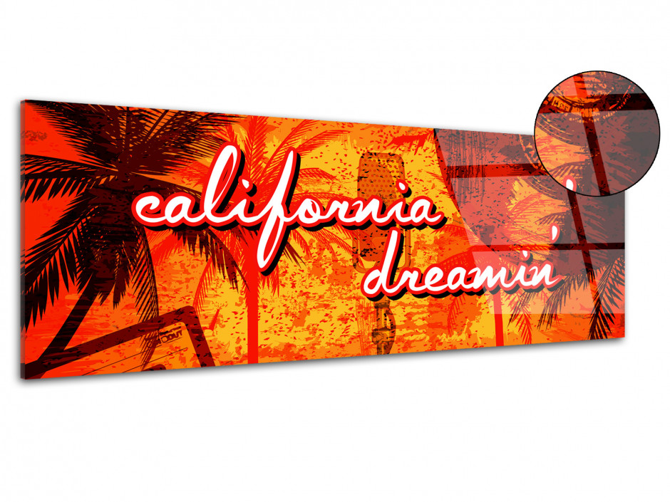 Tableau plexiglas vintage RÊVE CALIFORNIEN