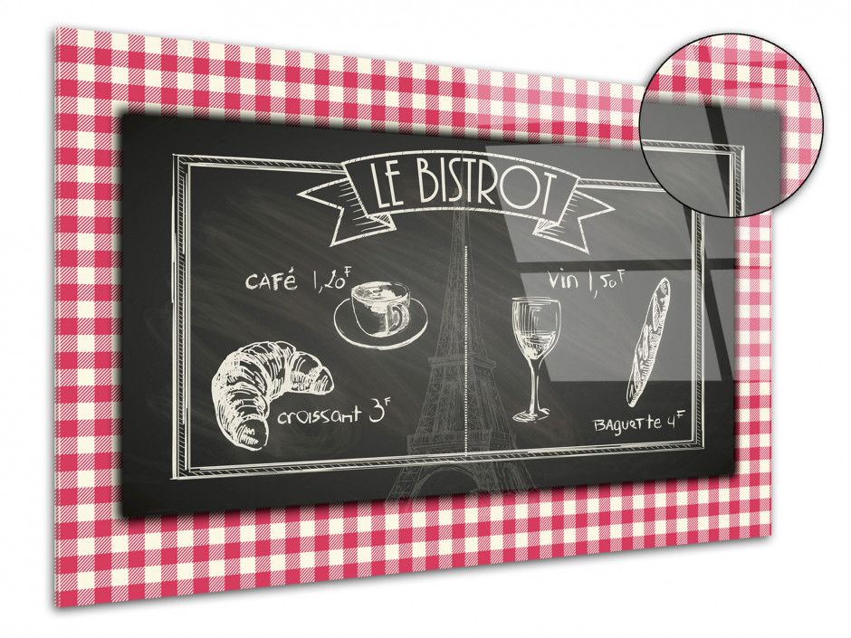 Tableau plexiglas vintage LE BISTROT FRANÇAIS