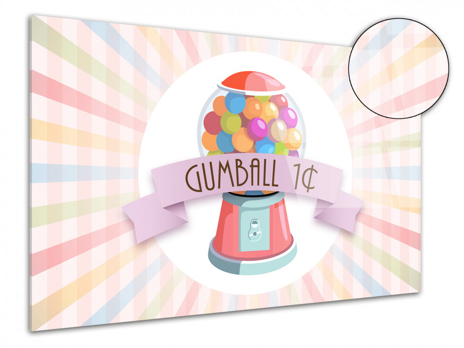 Tableau plexiglas déco vintage GUMBALLS