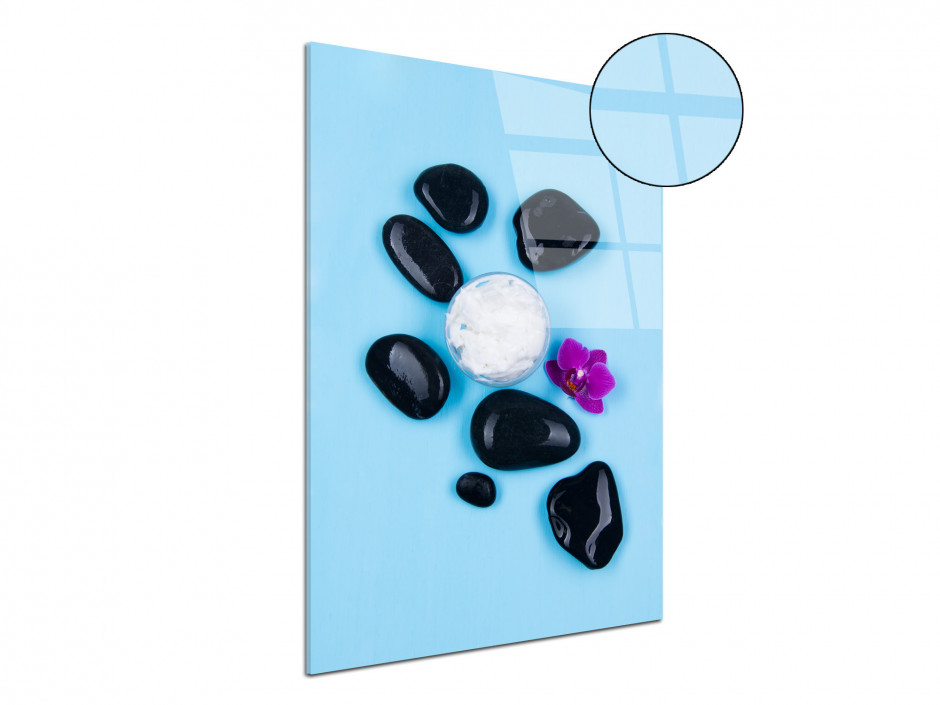 Tableau plexiglas deco ambiance zen avec Galet