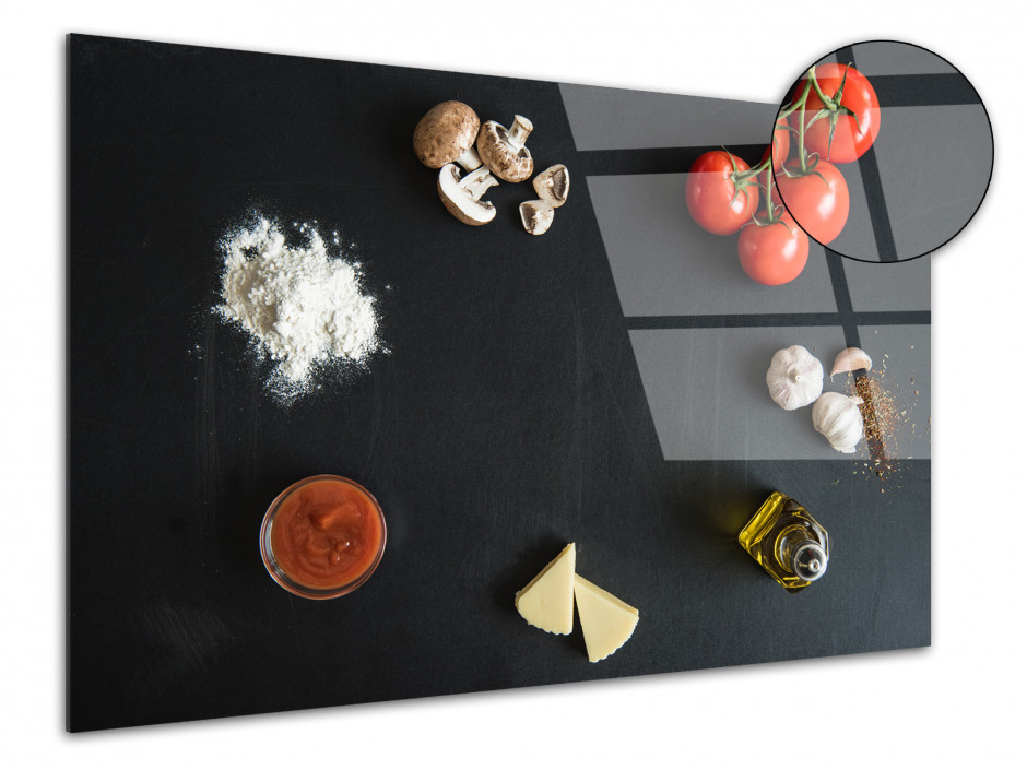 Tableau plexiglas deco cuisine Ingredients Pizza