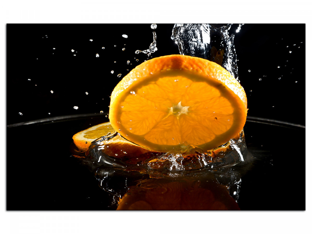 40x30CM—Tableau Plexiglas DÉCOR Zen Orange - Impression Verre