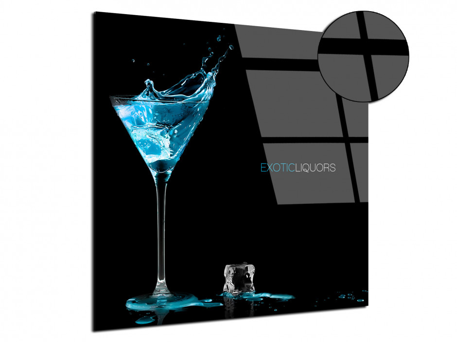 Tableau plexiglas déco Liqueur Turquoise