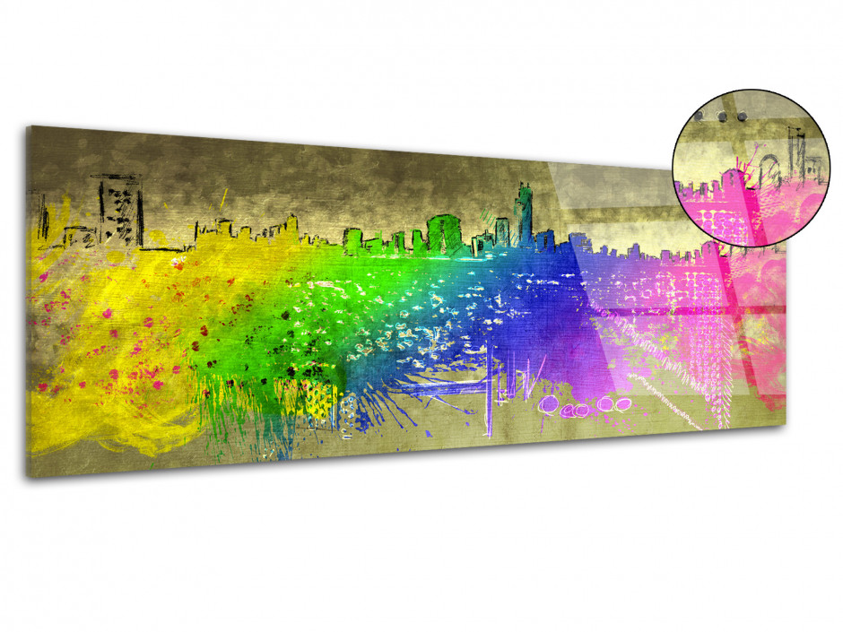 Tableau plexiglas decoratif City Color