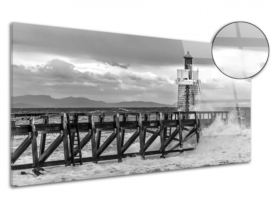 Tableau photo plexiglas ESTACADE NOIR ET BLANC